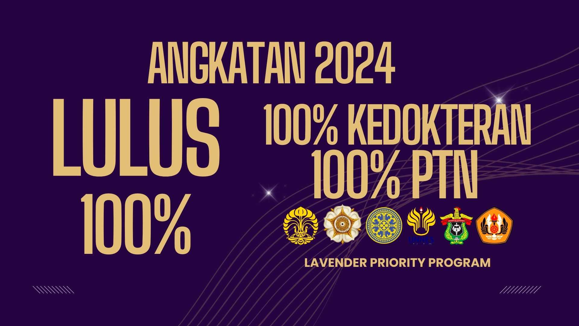 Angkatan 2024 lulus 100% dengan 100% PTN dan 100% Kedokteran